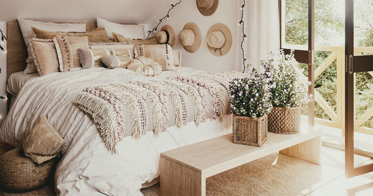 Trang trí phòng ngủ bằng hoa
